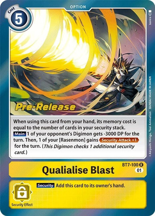 Qualialise Blast (#BT7-100 R) (Next Adventure Pre-Release Cards) Near Mint Foil