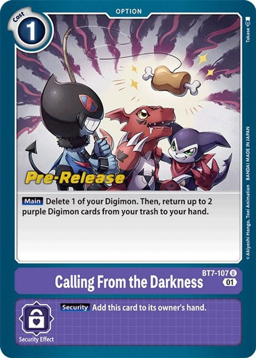 Calling From the Darkness (#BT7-107 U) (Next Adventure Pre-Release Cards) Near Mint Foil