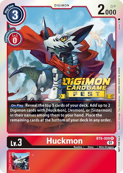 Huckmon Digimon Card Game Fest 2022 (#BT6-009 R) (Double Diamond)