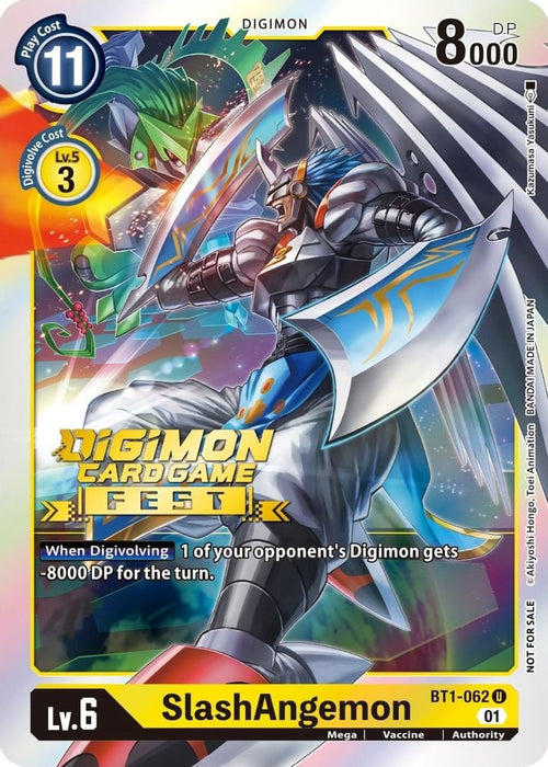 SlashAngemon (Digimon Card Game Fest 2022) (#BT1-062 U) (Release Special Booster 1.0) Near Mint Foil