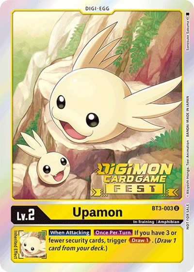 Upamon BT3 003 Digimon Card Game Fest 2022 (#BT3-003 U) (Release Special Booster 1.0)