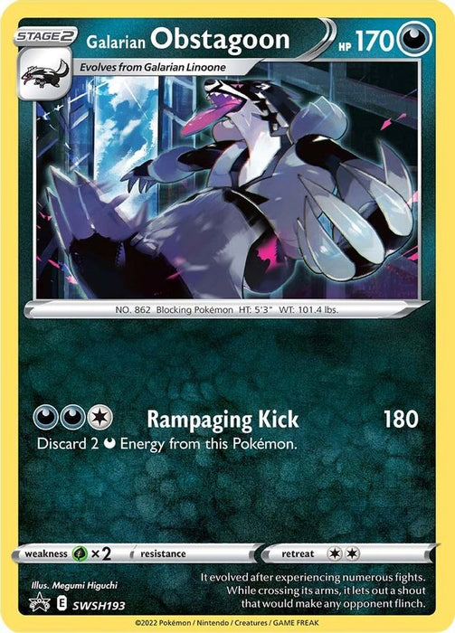 Galarian Obstagoon - SWSH193 (#SWSH193) (SWSH: Sword & Shield Promo Cards) Near Mint