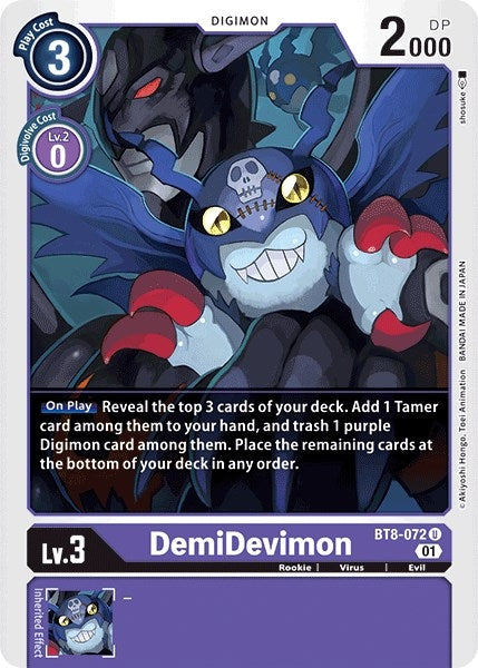 Image for DemiDevimon (BT8-072 U) - Digimon Card Game