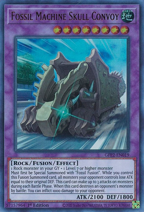 Fossil Machine Skull Convoy (#GFP2-EN019) (Ghosts From the Past: The 2nd Haunting) Near Mint 1st Edition