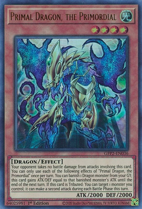 Primal Dragon, the Primordial (#GFP2-EN036) (Ghosts From the Past: The 2nd Haunting) Near Mint 1st Edition
