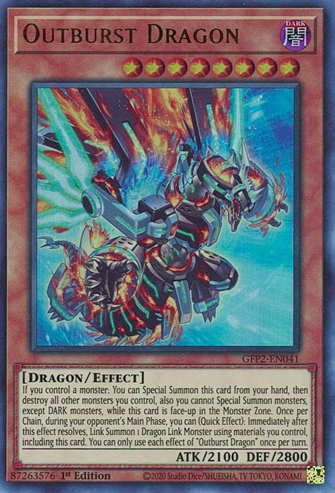 Outburst Dragon (#GFP2-EN041) (Ghosts From the Past: The 2nd Haunting) Near Mint 1st Edition
