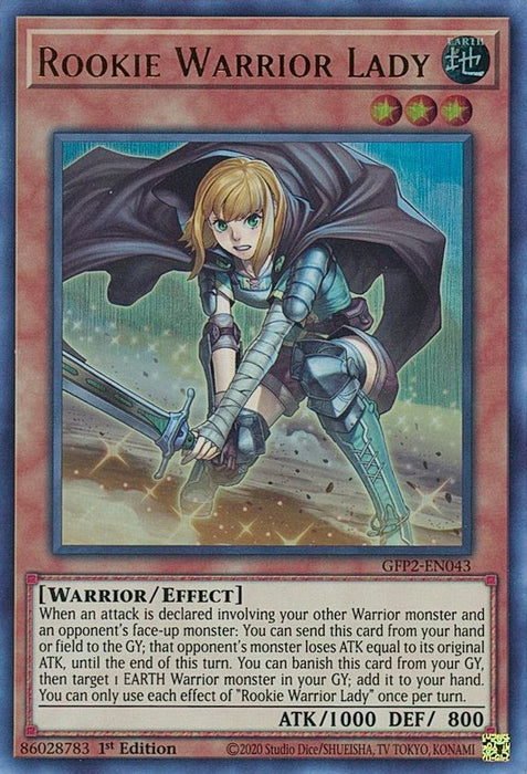 Rookie Warrior Lady (#GFP2-EN043) (Ghosts From the Past: The 2nd Haunting) Near Mint 1st Edition