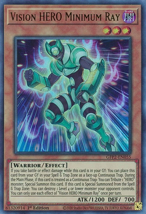 Vision HERO Minimum Ray (#GFP2-EN055) (Ghosts From the Past: The 2nd Haunting) Near Mint 1st Edition
