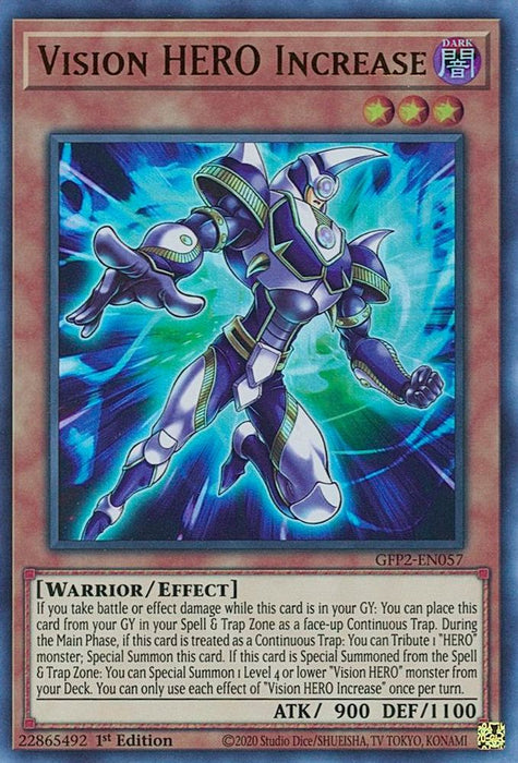 Vision HERO Increase (#GFP2-EN057) (Ghosts From the Past: The 2nd Haunting) Near Mint 1st Edition