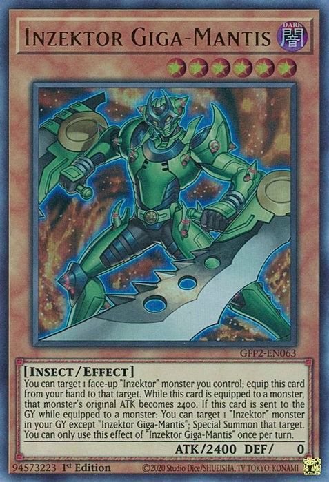 Inzektor Giga-Mantis (#GFP2-EN063) (Ghosts From the Past: The 2nd Haunting) Near Mint 1st Edition