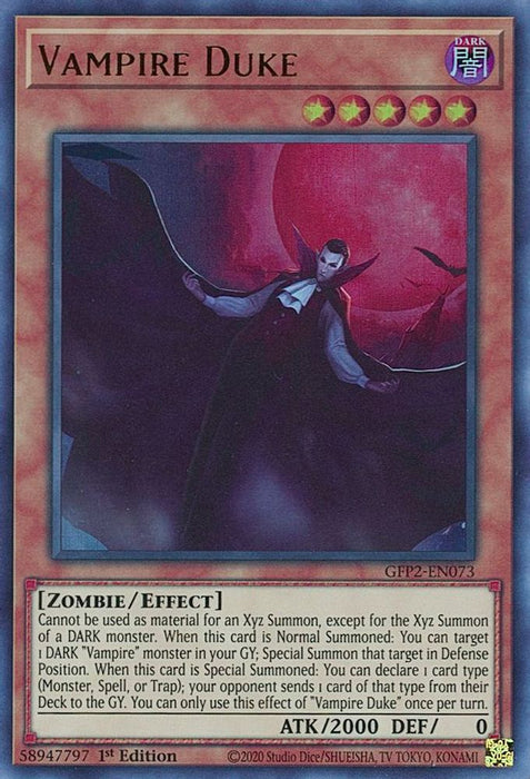Vampire Duke (#GFP2-EN073) (Ghosts From the Past: The 2nd Haunting) Near Mint 1st Edition