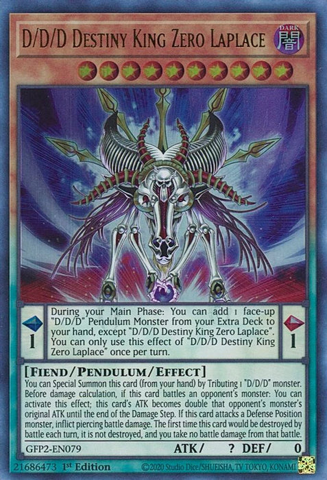 D/D/D Destiny King Zero Laplace (#GFP2-EN079) (Ghosts From the Past: The 2nd Haunting) Near Mint 1st Edition