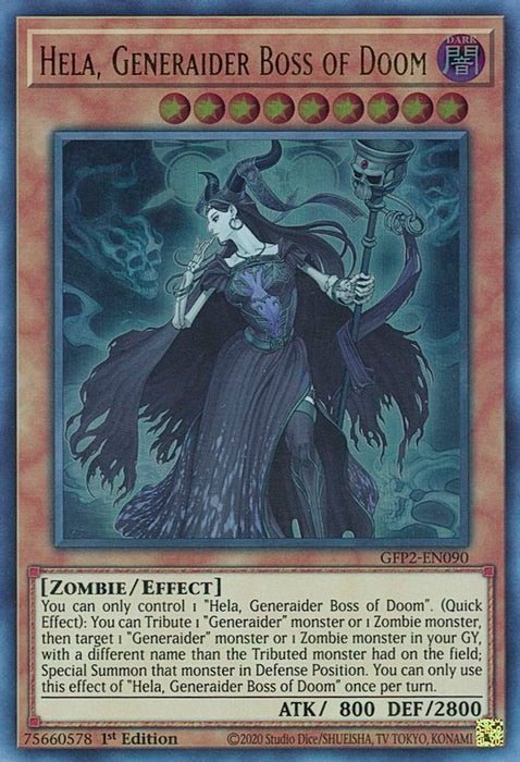 Hela, Generaider Boss of Doom (#GFP2-EN090) (Ghosts From the Past: The 2nd Haunting) Near Mint 1st Edition
