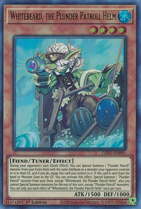 Whitebeard the Plunder Patroll Helm (#GFP2-EN091) (Ghosts From the Past: The 2nd Haunting) Near Mint 1st Edition