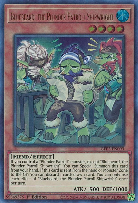 Bluebeard, the Plunder Patroll Shipwright (#GFP2-EN093) (Ghosts From the Past: The 2nd Haunting) Near Mint 1st Edition