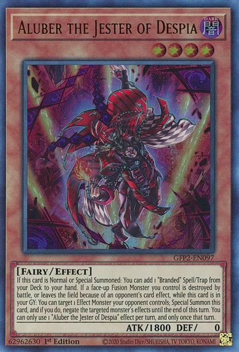 Aluber the Jester of Despia (#GFP2-EN097) (Ghosts From the Past: The 2nd Haunting) Near Mint 1st Edition