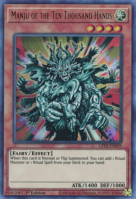 Manju of the Ten Thousand Hands (#GFP2-EN099) (Ghosts From the Past: The 2nd Haunting) Near Mint 1st Edition