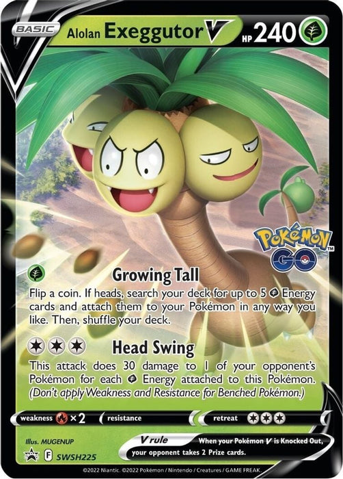 Alolan Exeggutor V - SWSH225 (#SWSH225) (SWSH: Sword & Shield Promo Cards)