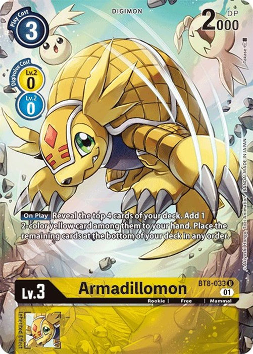 Armadillomon (Alternate Art) (#BT8-033 U) (New Awakening) Near Mint Foil
