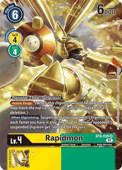 Rapidmon (Alternate Art) (#BT8-039 SR) (New Awakening) Near Mint Foil