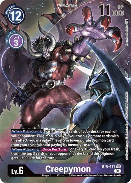 Creepymon (Alternate Art) (#BT8-111 SEC) (New Awakening) Near Mint Foil