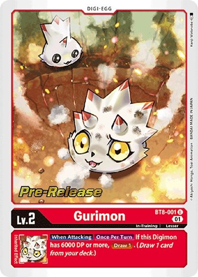 Gurimon (#BT8-001 U) (New Awakening Pre-Release Cards)