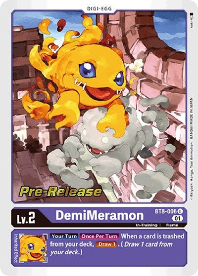 DemiMeramon (#BT8-006 U) (New Awakening Pre-Release Cards)