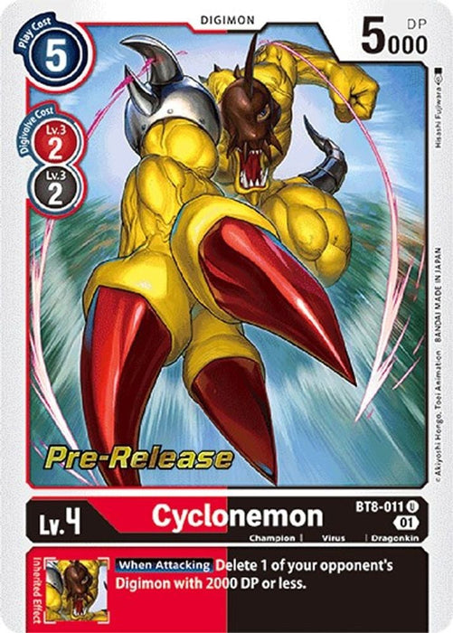 Cyclonemon (#BT8-011 U) (New Awakening Pre-Release Cards) Near Mint Foil