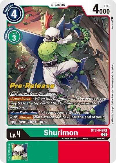 Shurimon (#BT8-048 U) (New Awakening Pre-Release Cards)