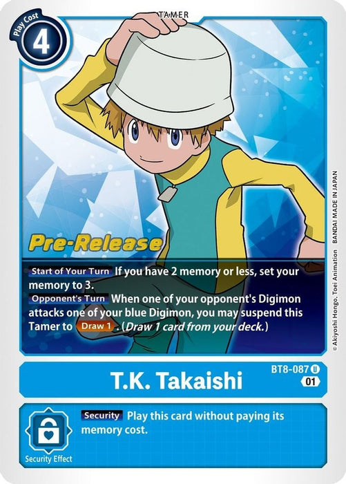 T.K. Takaishi (#BT8-087 U) (New Awakening Pre-Release Cards) Near Mint Foil
