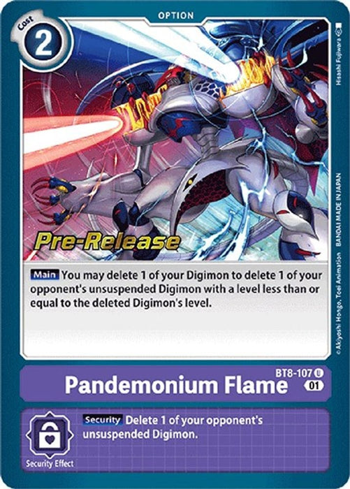 Pandemonium Flame (#BT8-107 U) (New Awakening Pre-Release Cards) Near Mint Foil