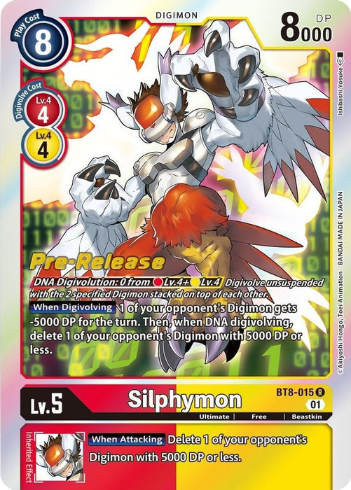 Silphymon (#BT8-015 R) (New Awakening Pre-Release Cards) Near Mint Foil