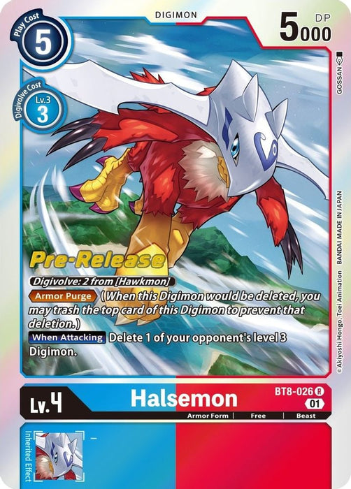Halsemon (#BT8-026 R) (New Awakening Pre-Release Cards) Near Mint Foil