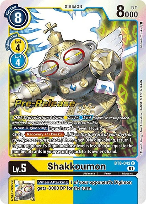 Shakkoumon (#BT8-042 R) (New Awakening Pre-Release Cards) Near Mint Foil