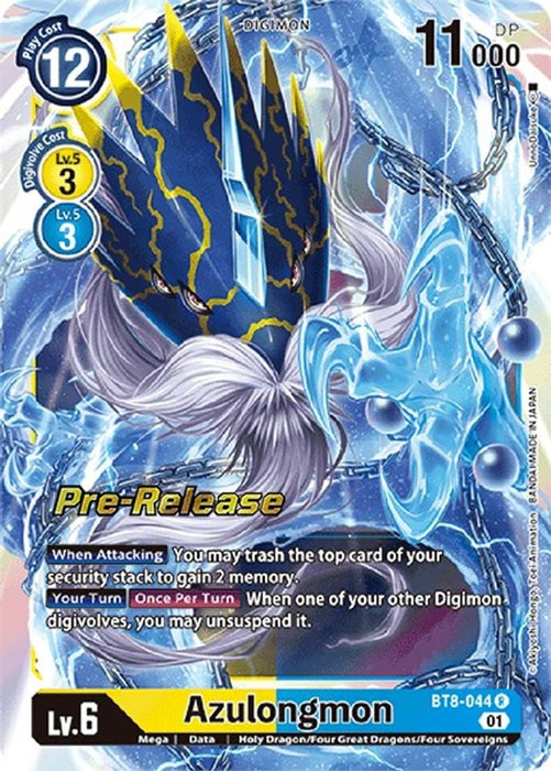 Azulongmon (#BT8-044 R) (New Awakening Pre-Release Cards) Near Mint Foil