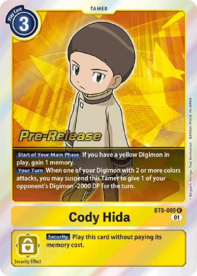 Cody Hida (#BT8-089 R) (New Awakening Pre-Release Cards)