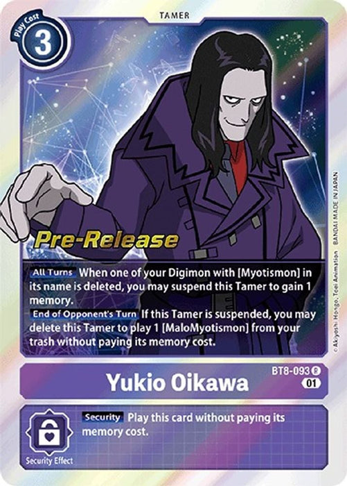 Yukio Oikawa (#BT8-093 R) (New Awakening Pre-Release Cards) Near Mint Foil