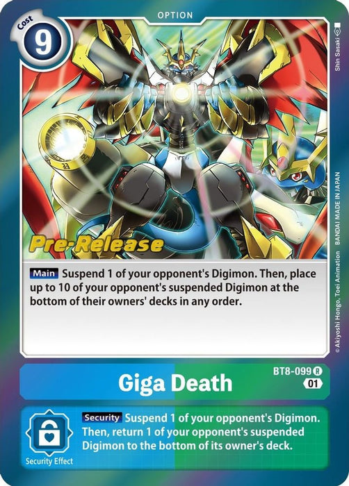 Giga Death (#BT8-099 R) (New Awakening Pre-Release Cards) Near Mint Foil