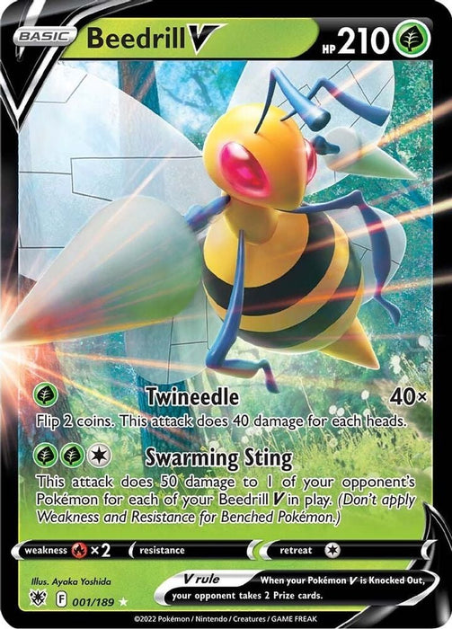 Beedrill V (#001/189) (SWSH10: Astral Radiance)
