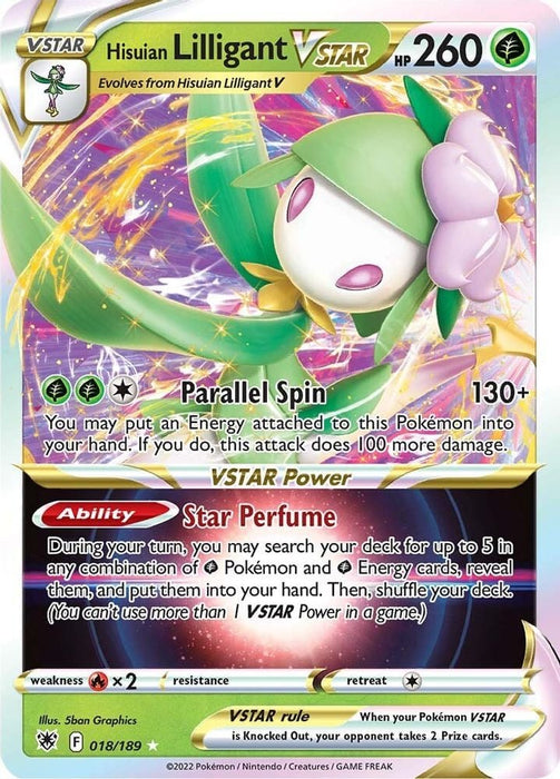 Hisuian Lilligant VSTAR (#018/189) (SWSH10: Astral Radiance)