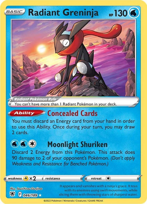Radiant Greninja (#046/189) (SWSH10: Astral Radiance) Near Mint Holofoil