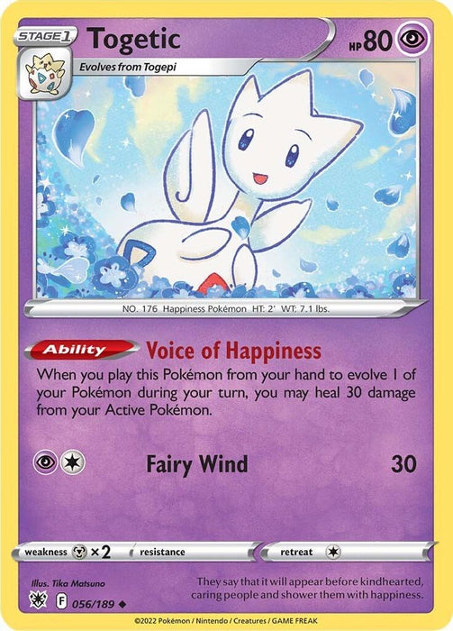 Togetic (#056/189) (SWSH10: Astral Radiance) Near Mint Reverse Holofoil