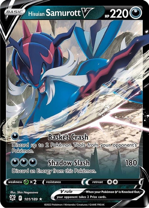 Hisuian Samurott V (#101/189) (SWSH10: Astral Radiance)