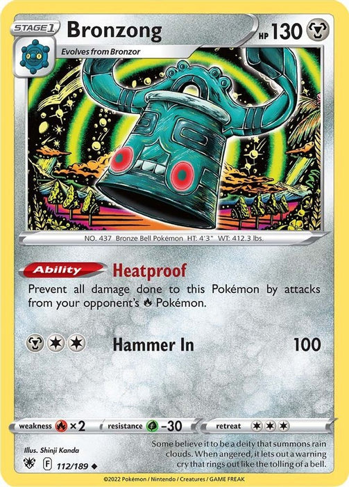 Bronzong (#112/189) (SWSH10: Astral Radiance) Near Mint Reverse Holofoil