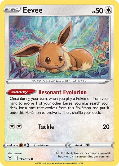 Eevee (#119/189) (SWSH10: Astral Radiance) Near Mint Reverse Holofoil