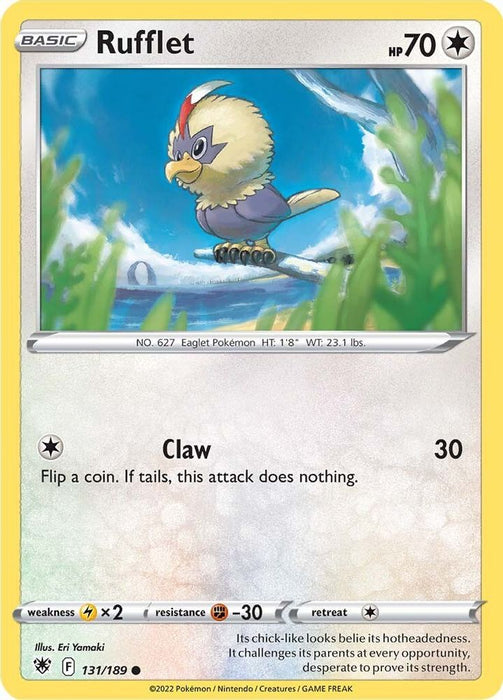 Rufflet (#131/189) (SWSH10: Astral Radiance) Near Mint Reverse Holofoil