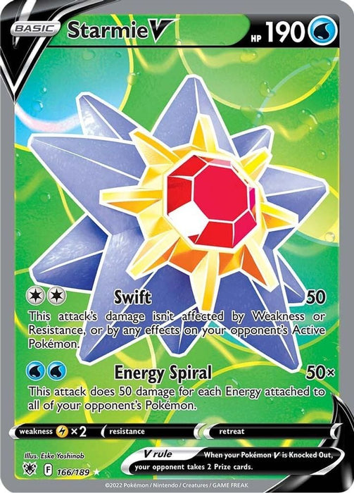 Starmie V (Full Art) (#166/189) (SWSH10: Astral Radiance)