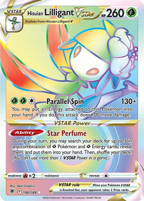 Hisuian Lilligant VSTAR (Secret) (#190/189) (SWSH10: Astral Radiance)