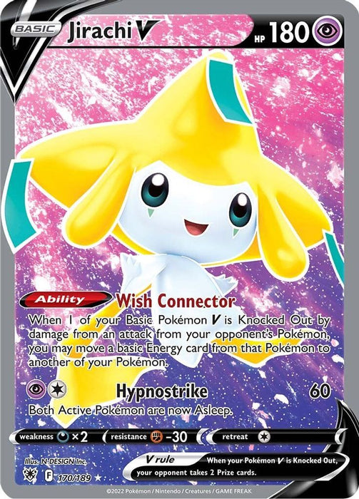 Jirachi V (Full Art) (#170/189) (SWSH10: Astral Radiance) Near Mint Holofoil