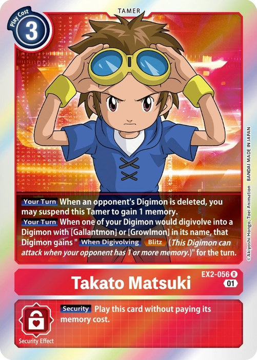 Image for Takato Matsuki (EX2-056 R) - Digimon Card Game